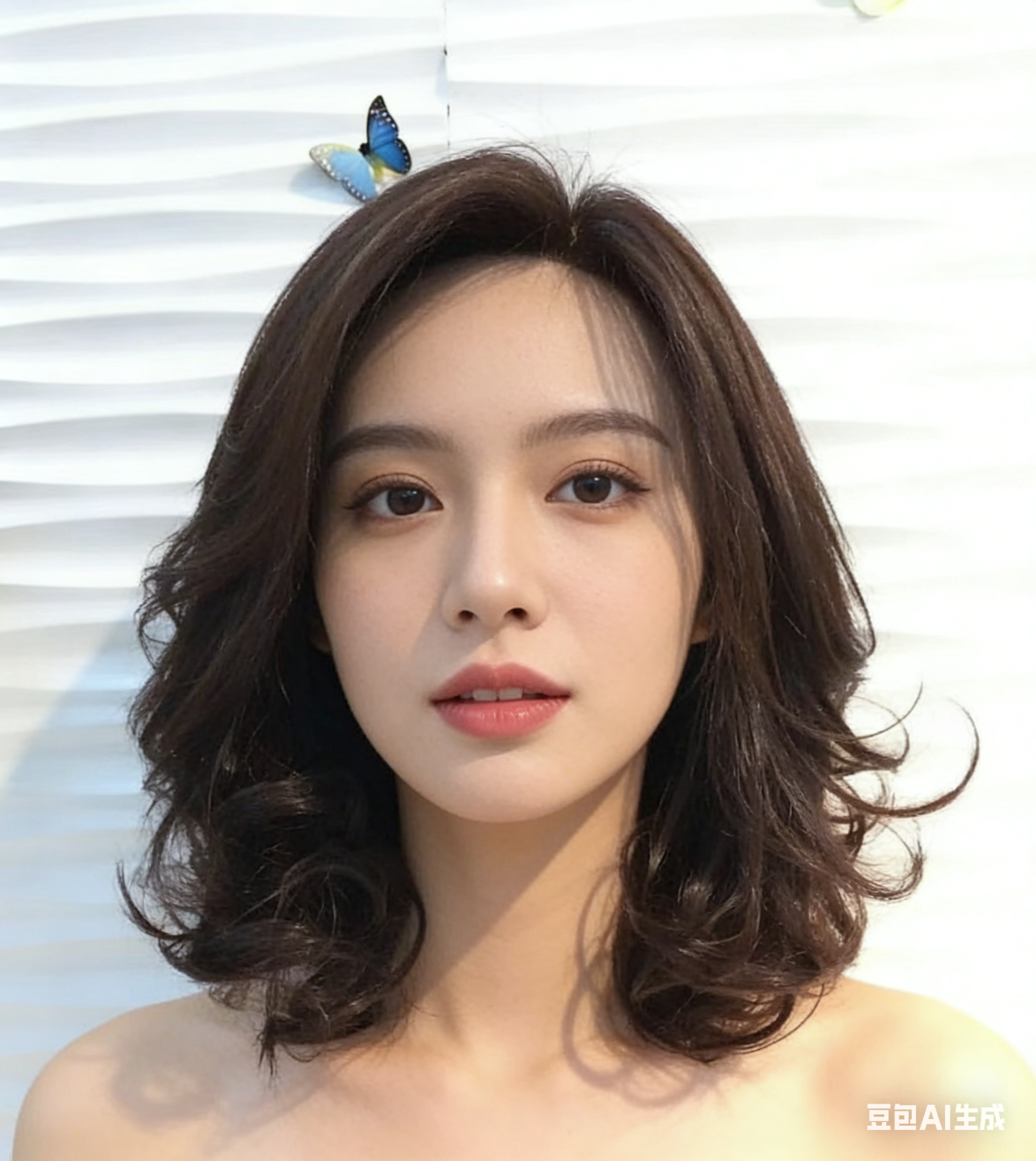 奢华真人发假发 | 自然卷曲齐肩假发